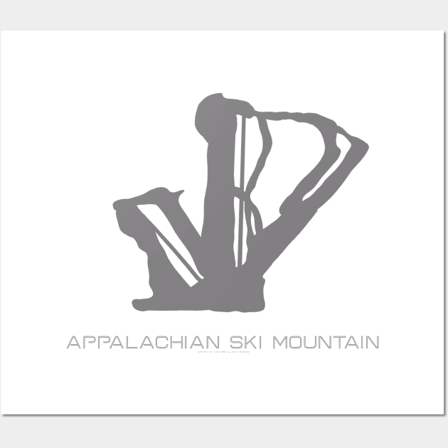 Appalachian Ski Mountain Resort 3D Wall Art by Mapsynergy